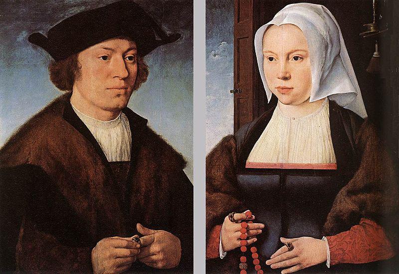 Joos van cleve Portrait of a Man and Woman France oil painting art
